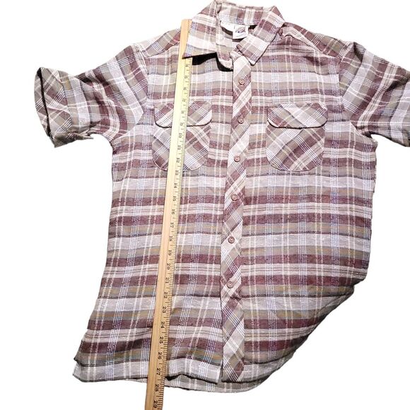 Kennington LTD California Vintage Button Up Shirt Striped Plaid Retro Mens 15.5 - Picture 7 of 9